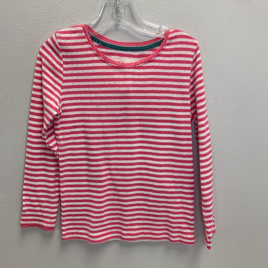 6-7: Long Sleeve Pointelle Top