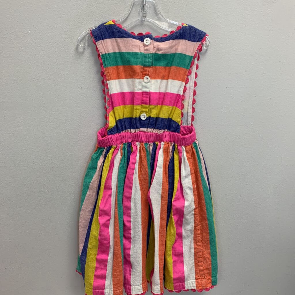 7-8: Multicolor Striped Dress w/ Ric Rac