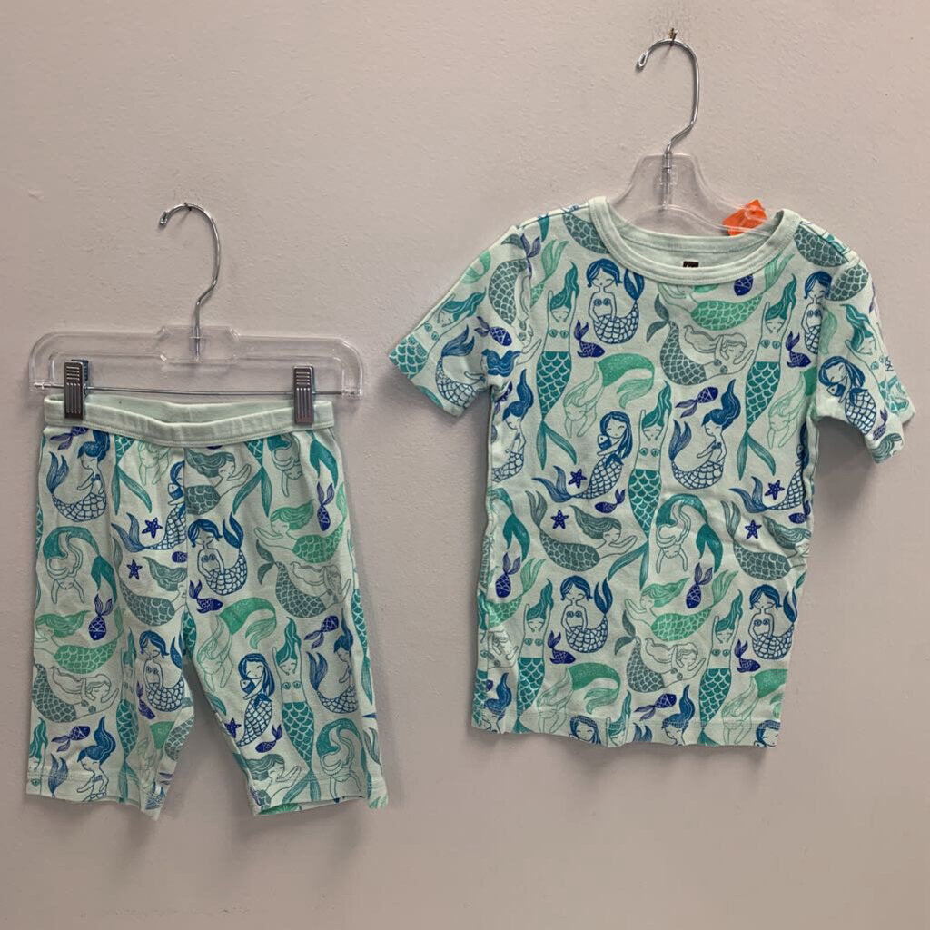 8: Mermaid Print Shortie Pajama Set