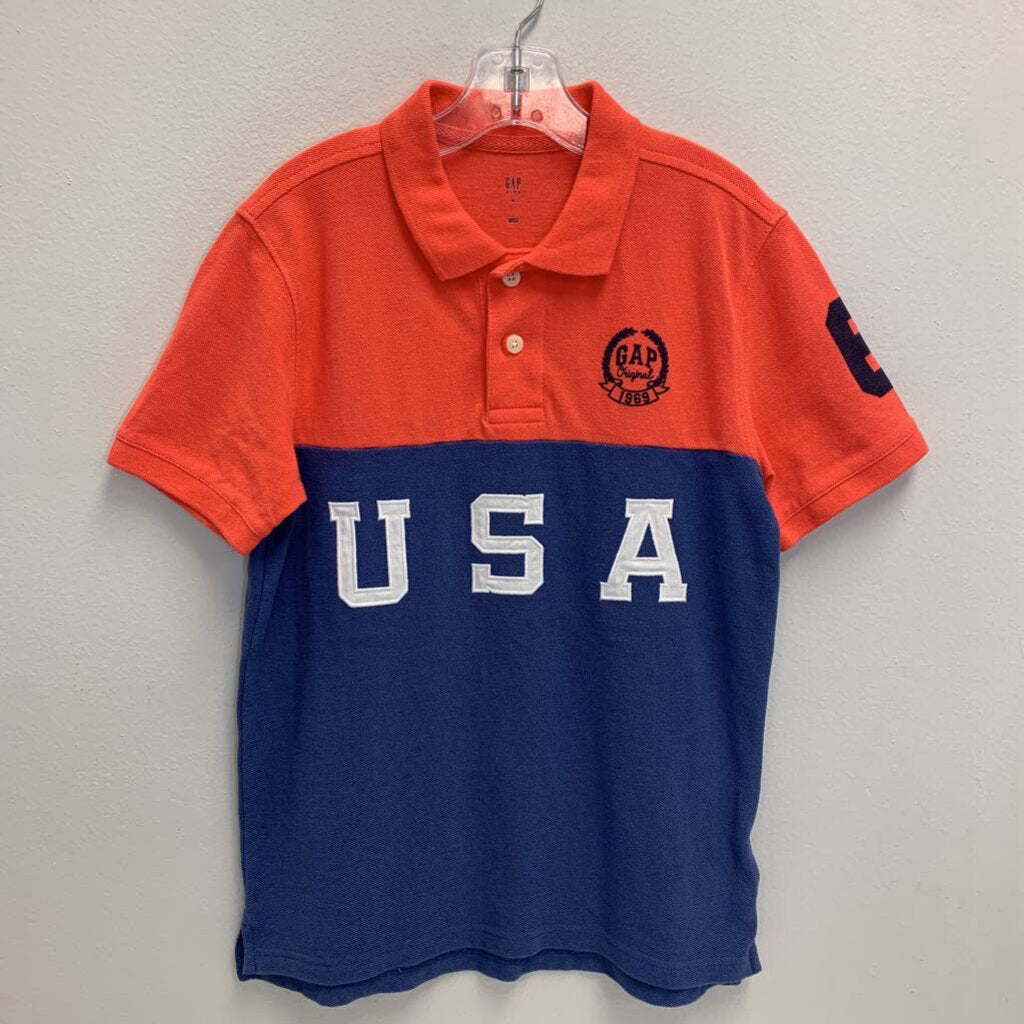 8: USA Embroidered Polo Shirt