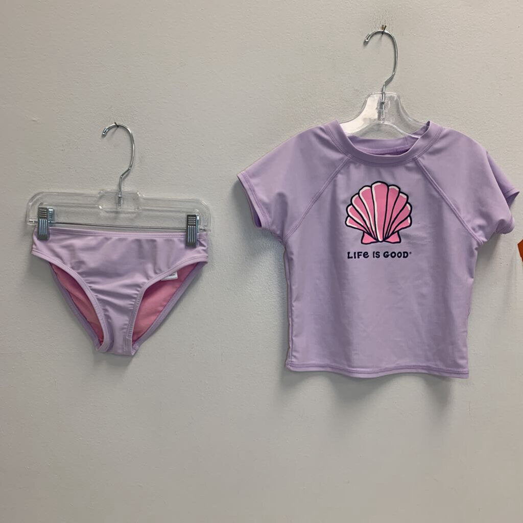 7: Life Is Good Seashell Graphic 2 Pc Swimsuit