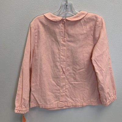 2-3Y: Collared Jersey Button Back Top
