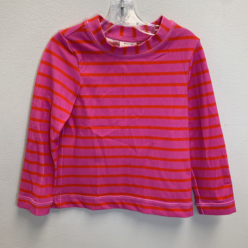 3T: Striped Rash Guard Top