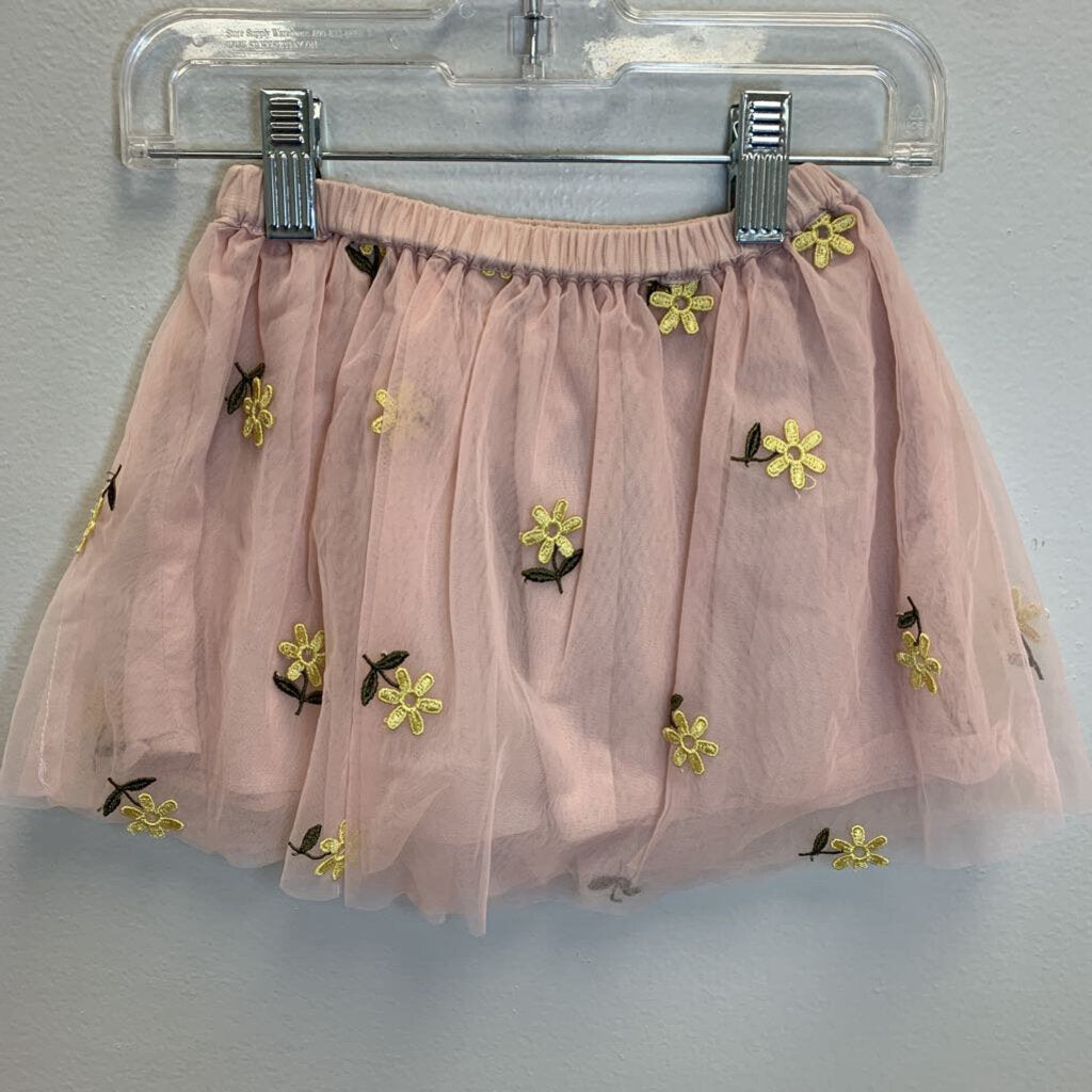 2-3: Embroidered Daisy Tulle Skirt