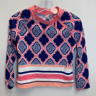 4T: 2-Piece Long Sleeve Shoulder Zip Rashguard & Shorts Set