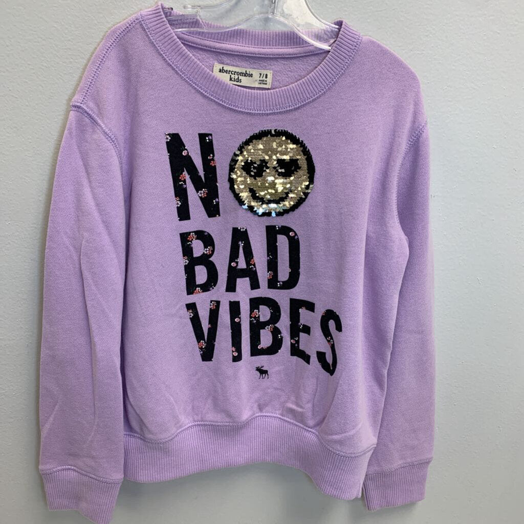 7/8: No Bad Vibes Sequin Sweatshirt