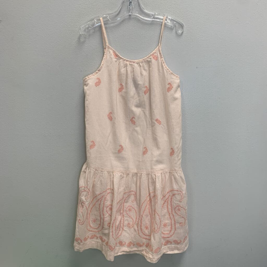 8-9: Striped Paisley Embroidered Summer Dress