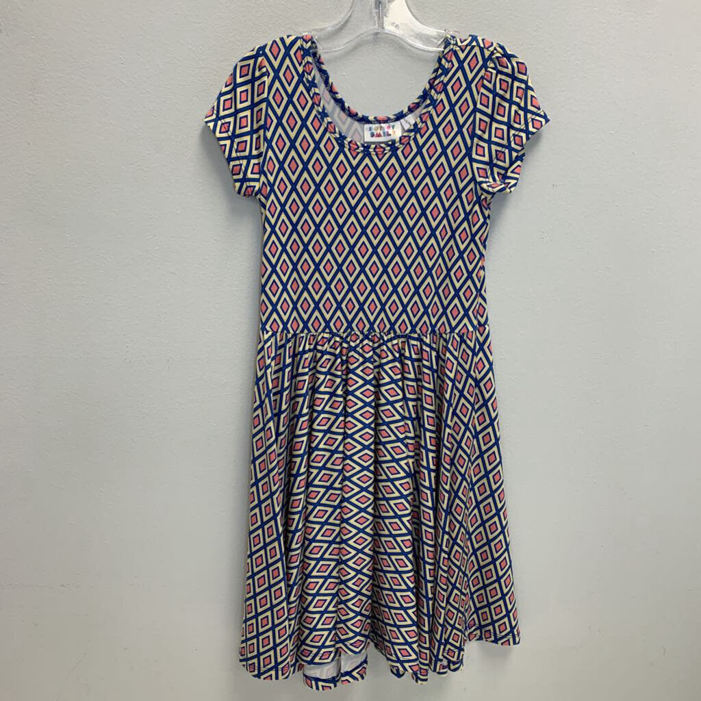 5/6: Cap Sleeve Dress - Diamond Print