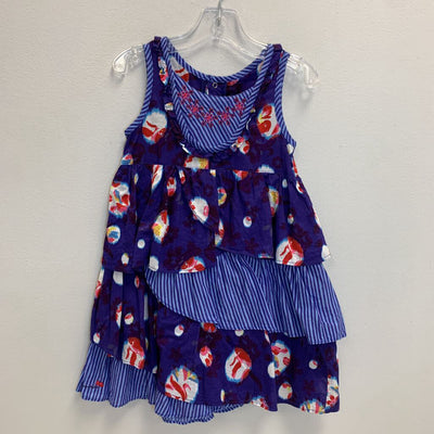 4: Floral & Stripes Print Ruffle Tier Summer Dress