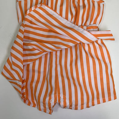 12M: Striped Tie Shoulders Summer Romper