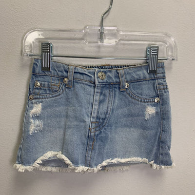 18M: Distressed Jean Skirt