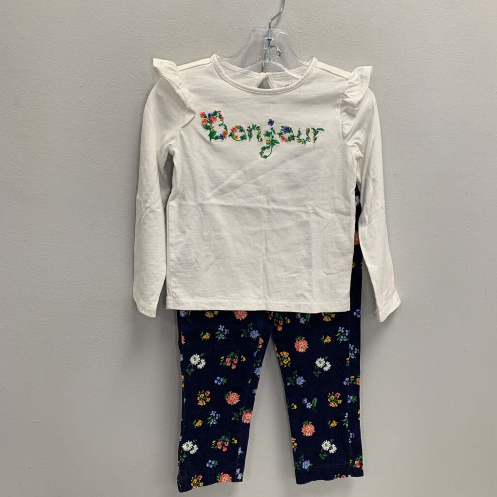 3: Bonjour Floral Embroidered Top + Pants