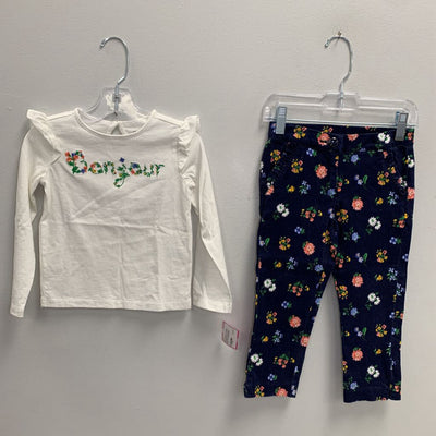 3: Bonjour Floral Embroidered Top + Pants