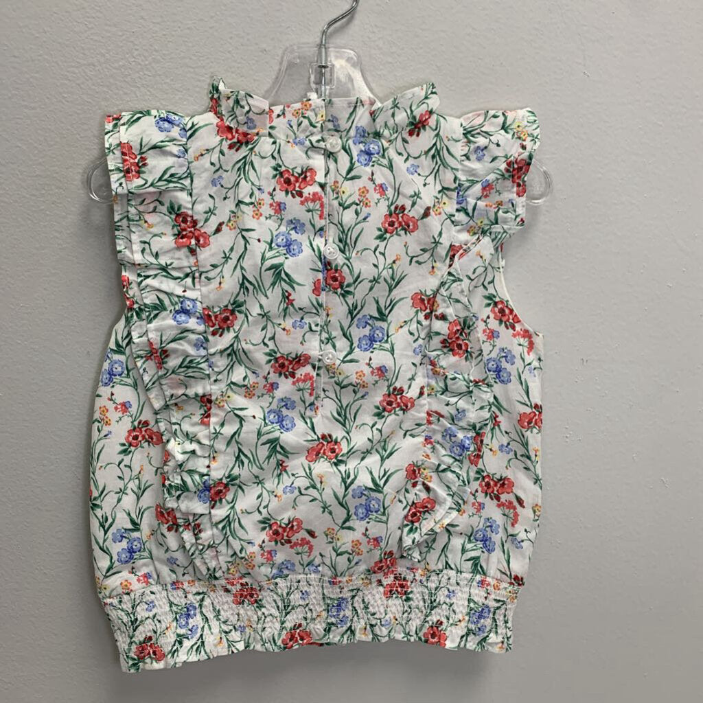 5: Floral Sleeveless Blouse