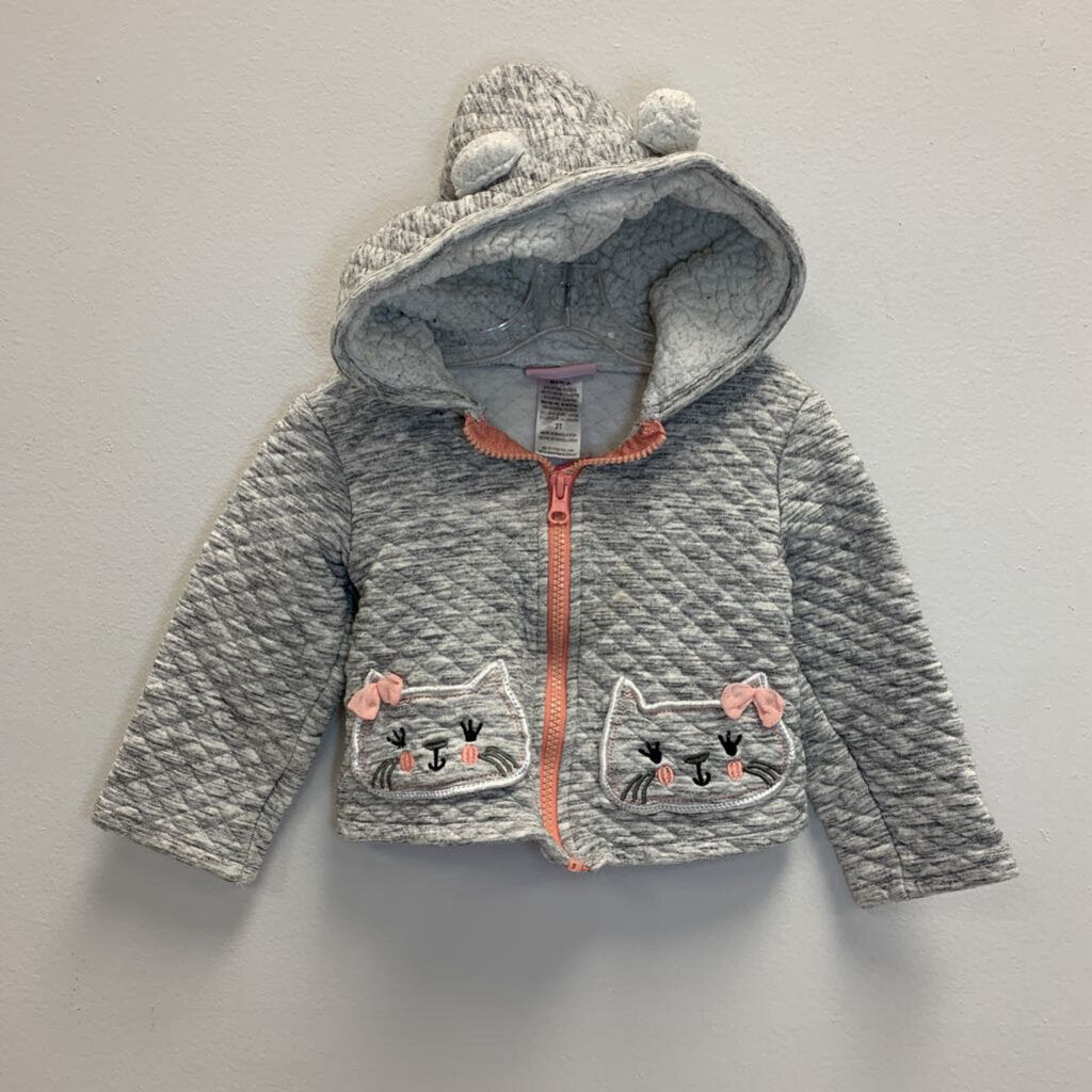 3T: Zipper Quilted Cat Jacket