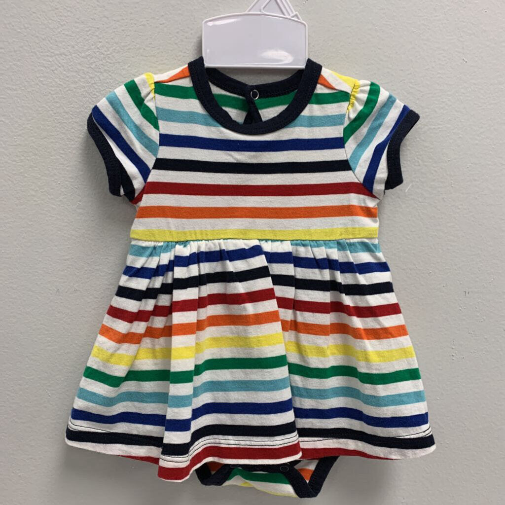 0-3M: Striped Playsuit Dress