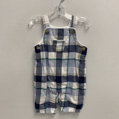 0-3M: Plaid Overalls