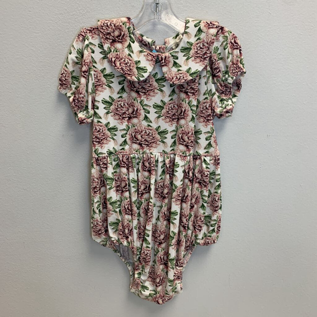2T: Floral Collared Romper