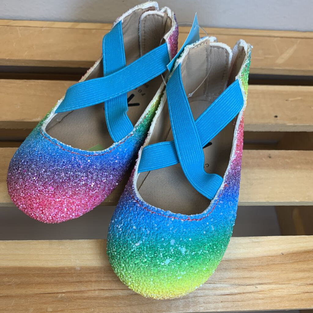 6: Glitter Stripe Ballet Shoes NWT