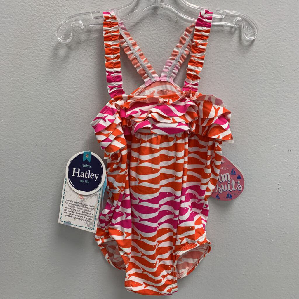 3-6M: Little Fishes Ruffle Swimsuit NWT