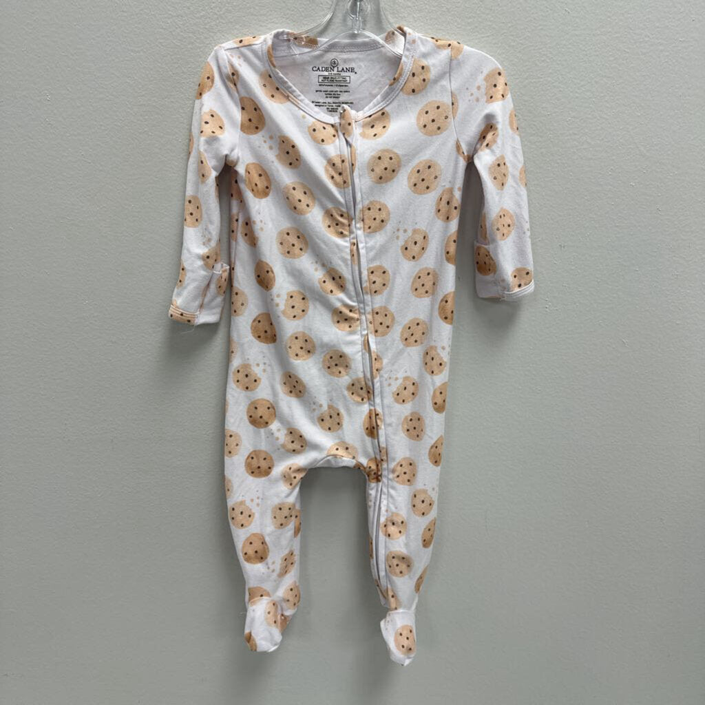 3-6M: Zip Footie - Cookies