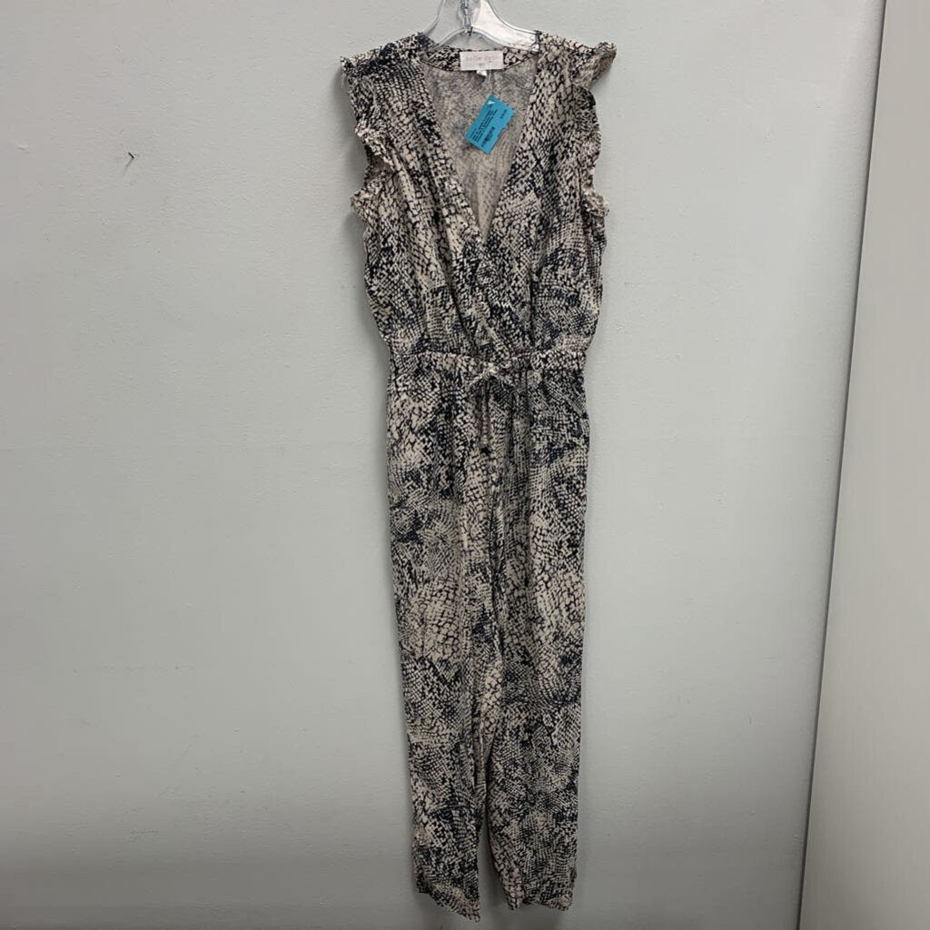 8: Snakeskin Print Jumpsuit w/ Drawstring Waist
