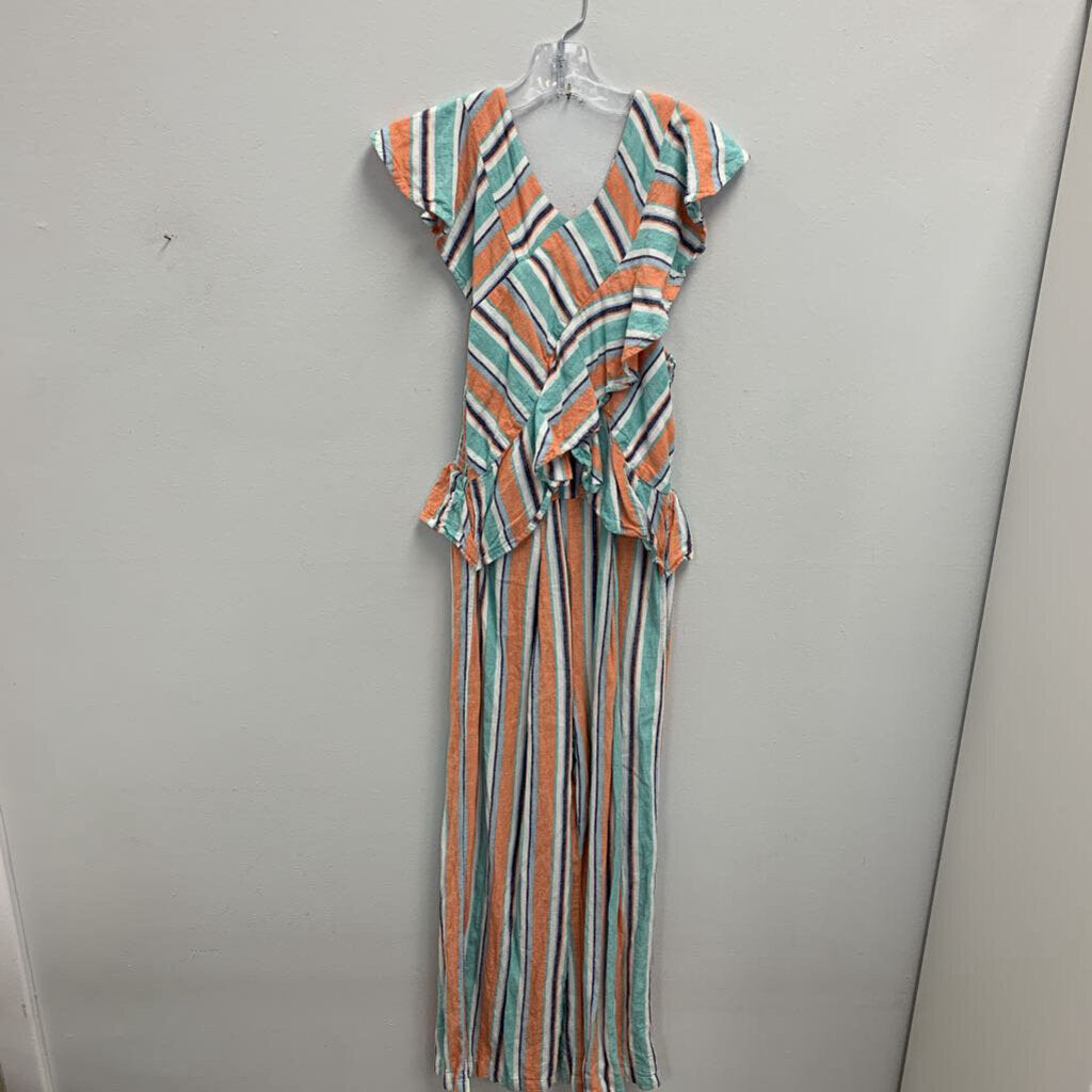 12: Striped Ruffled Jumpsuit