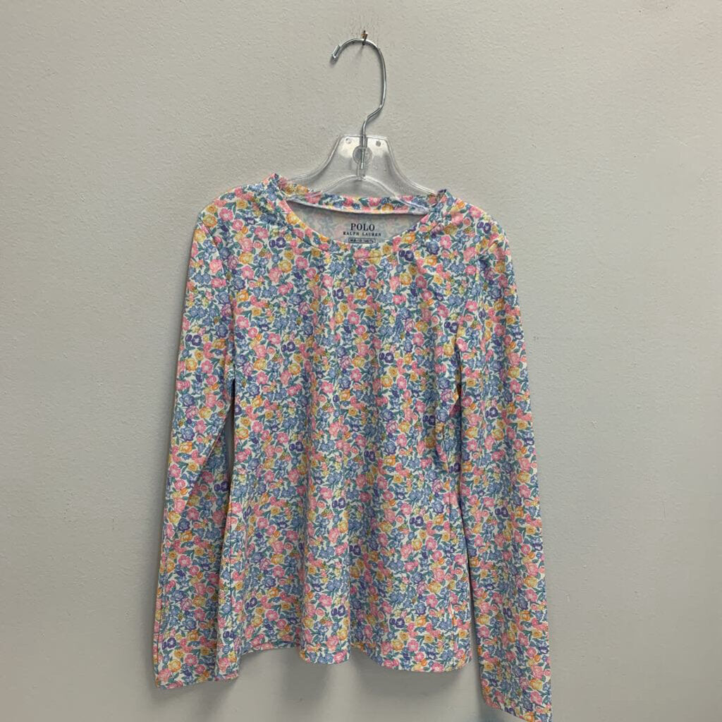 8-10: Floral Rash Guard Top
