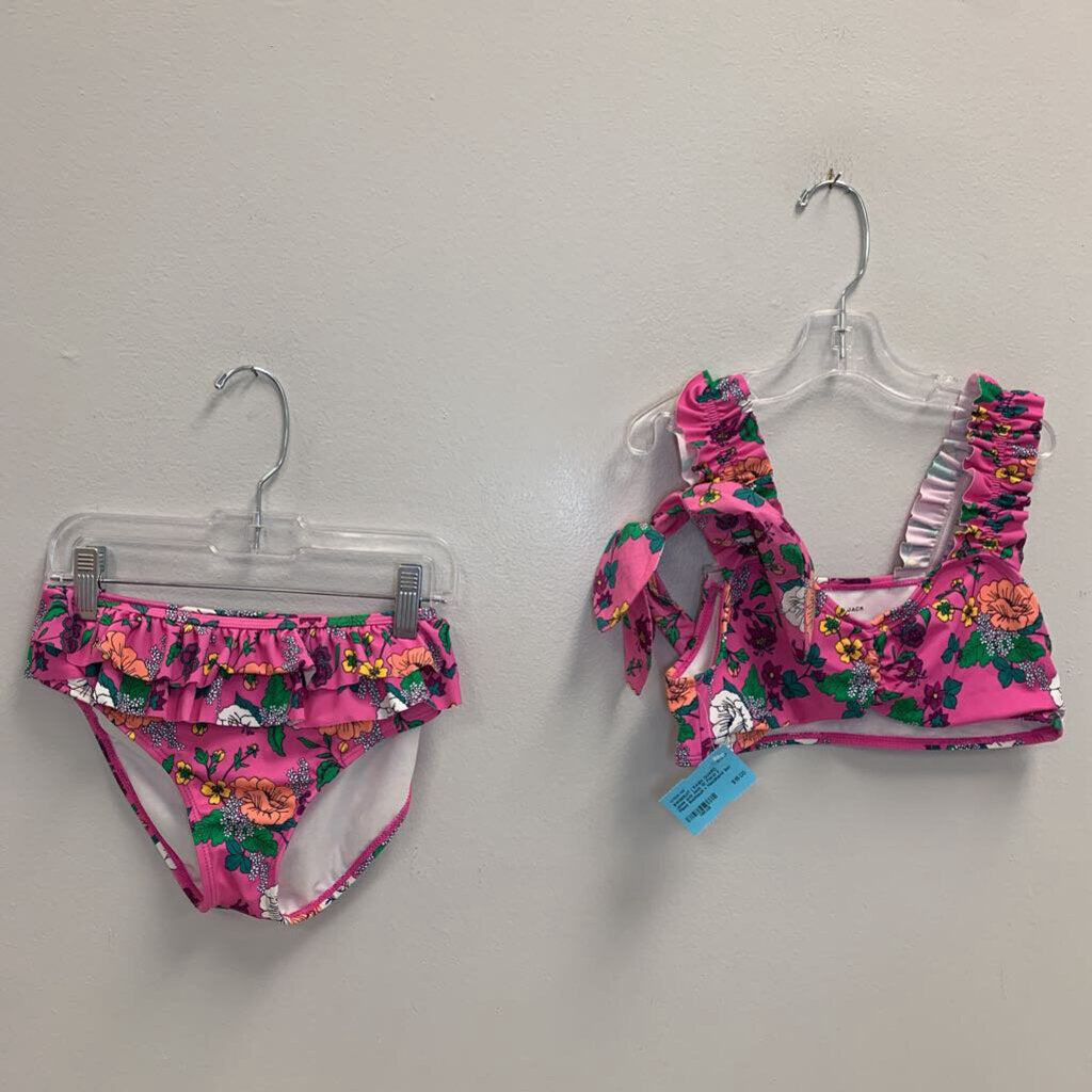 12: Floral 2 Piece Swimsuit + Headband Set