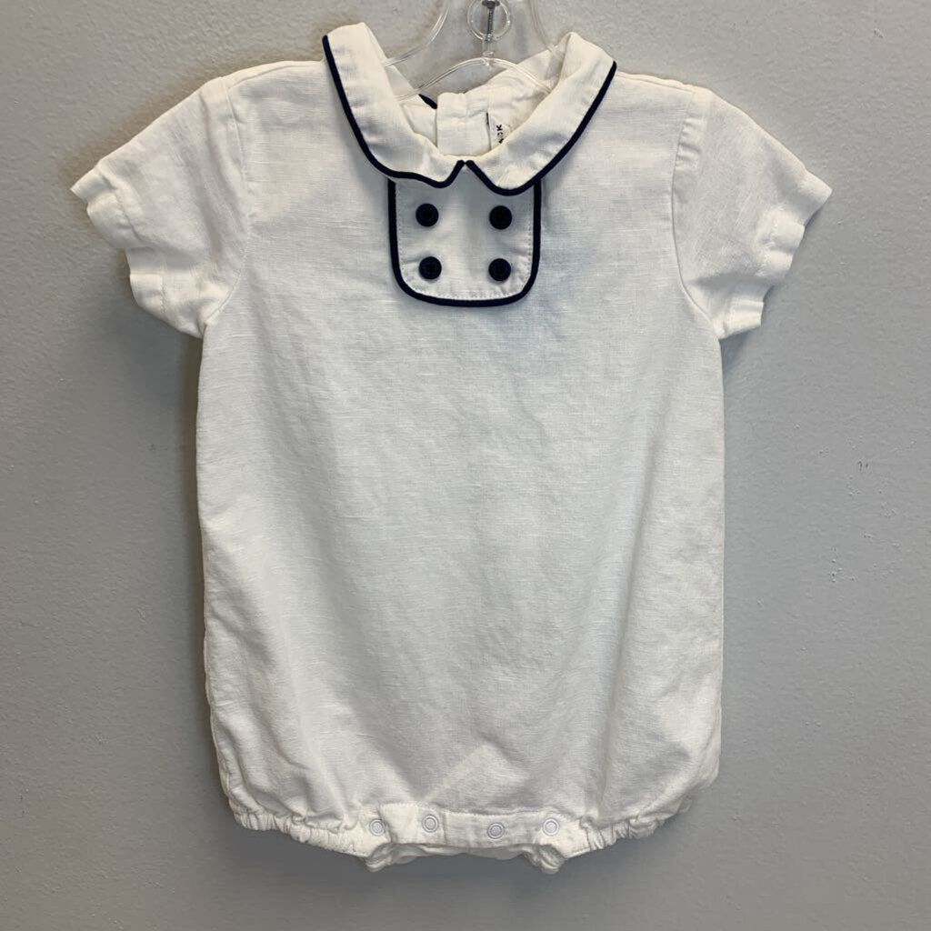6-12M: Linen Collared Romper