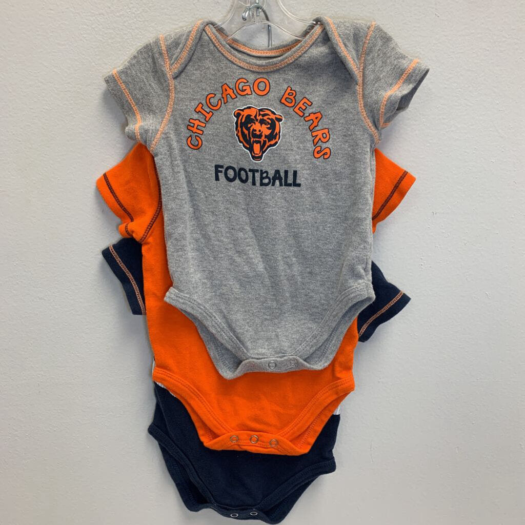 3-6M: Chicago Bears Onesie 3 Pack