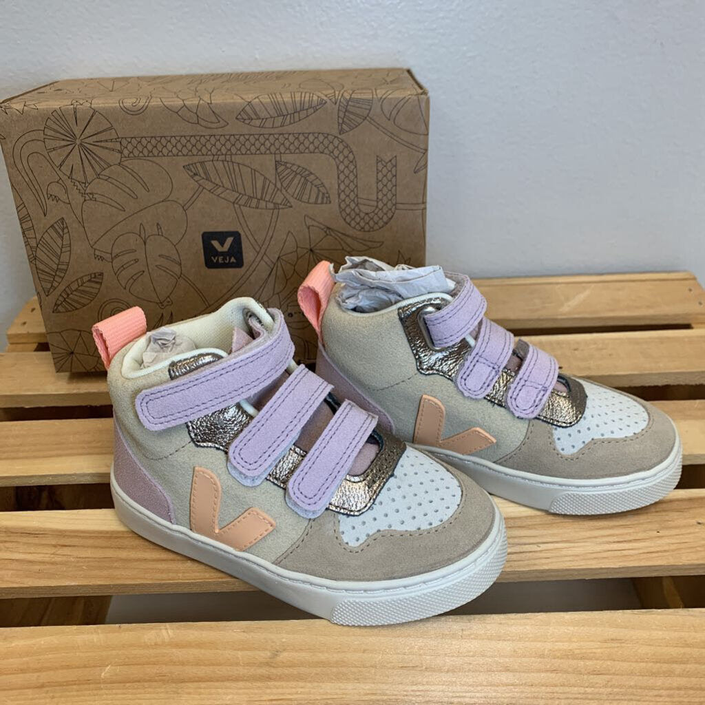 9.5: Small V-10 Mid Suede Sneakers NIB