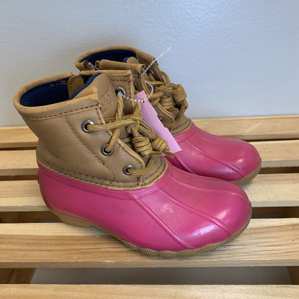 9: Sperry pink duck boots