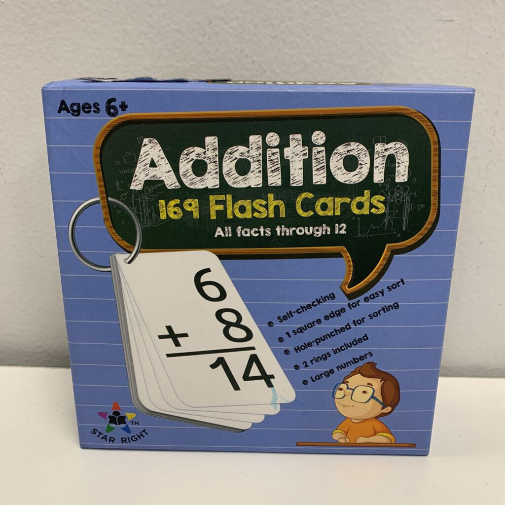 Addition Flash Cards - Facts through 12 (169 cards)