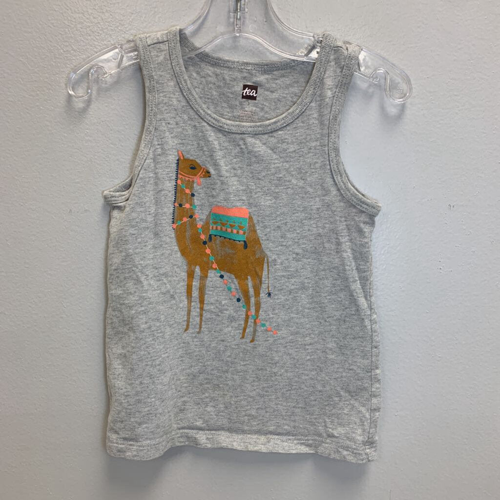 3: Tea Cream w/ Camel Print Tank