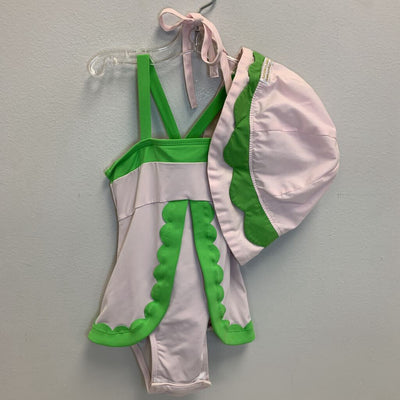 12-18M: Pink Scallop Swim & Hollingsworth Hat Set