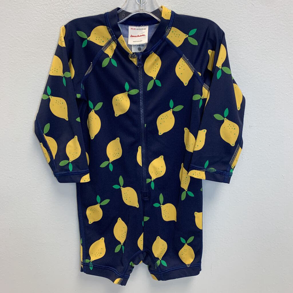 12-18M: Rashguard Swimsuit - Lemons