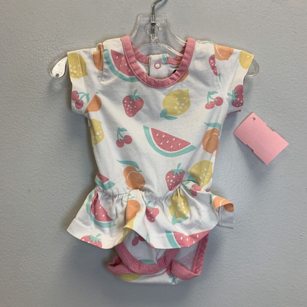 0-3M: Ruffle Bodysuit - Fruit