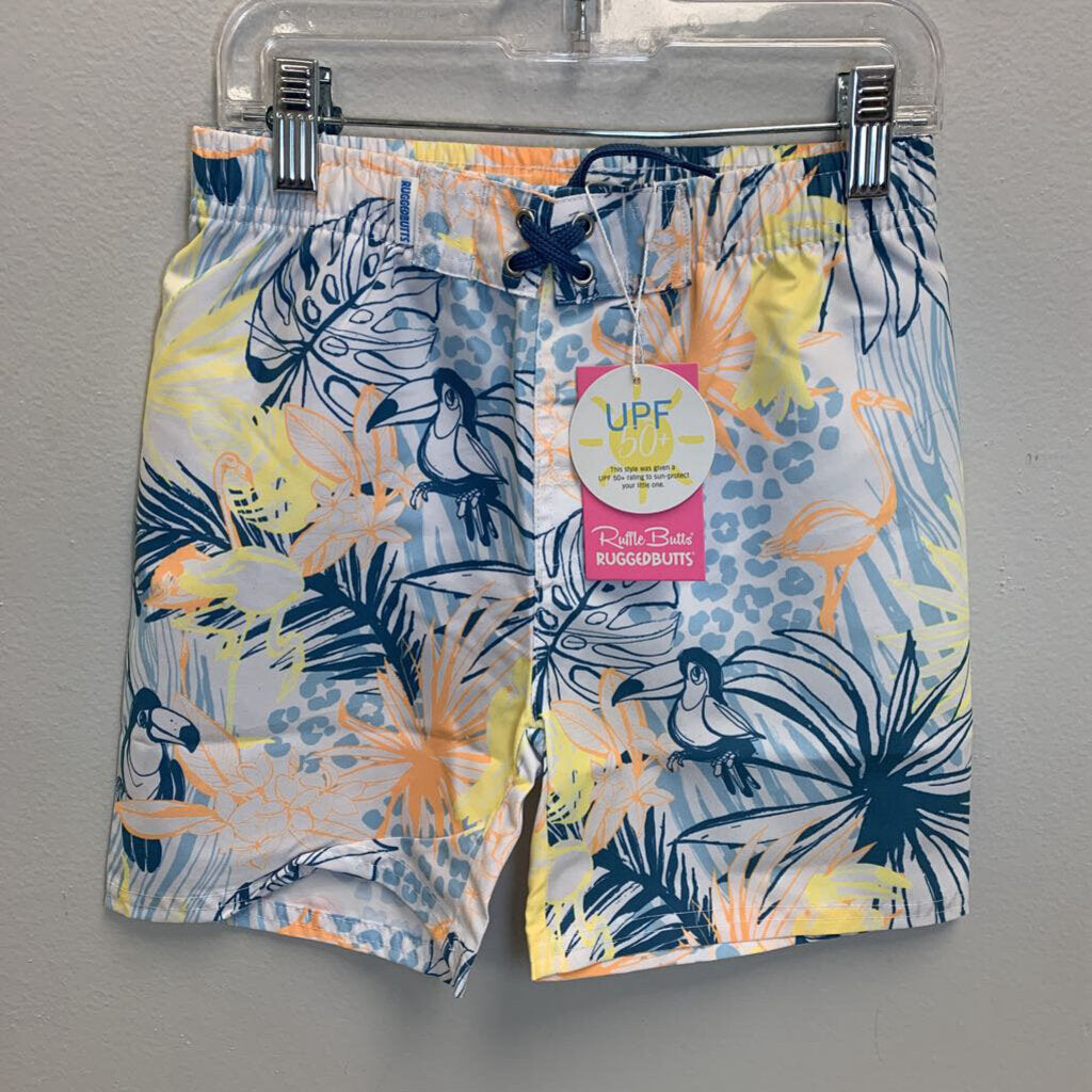 6: Short Sleeve Rash Guard + Swim Trunks NWT