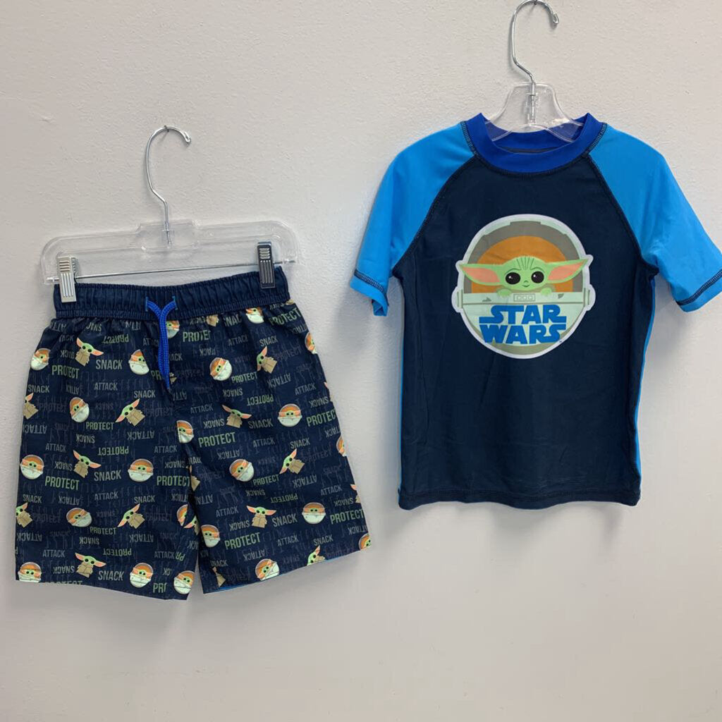 5T: Grogu Rash Guard + Swim Trunks