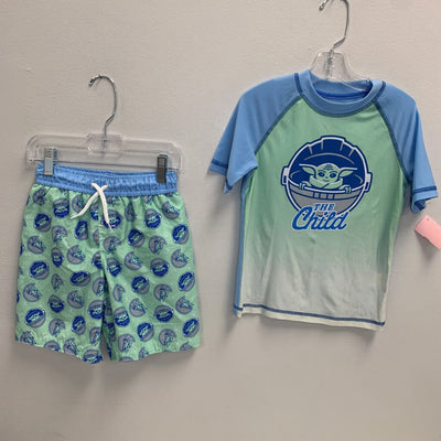 5T: Grogu Rash Guard + Swim Trunks