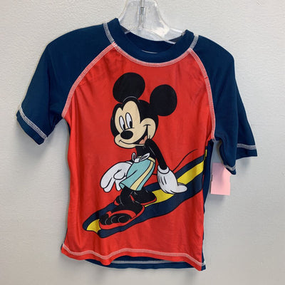4T: Mickey Rash Guard + Swim Trunks