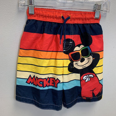 4T: Mickey Rash Guard + Swim Trunks