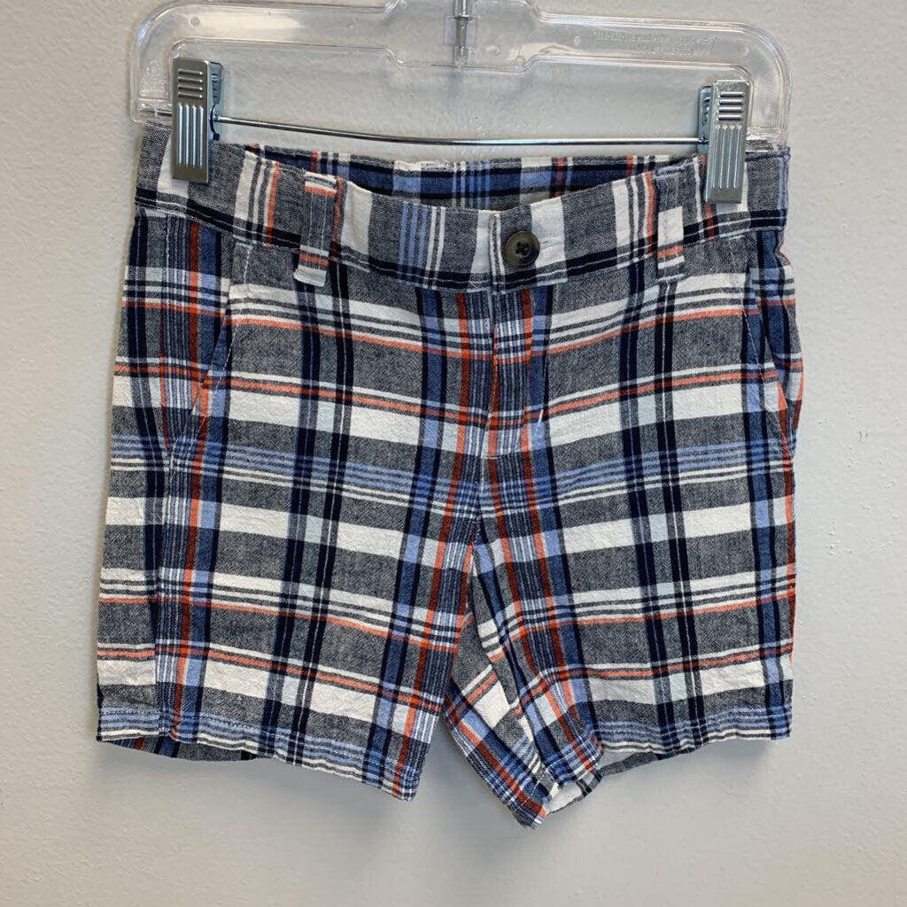 4: Plaid Linen Blend Shorts