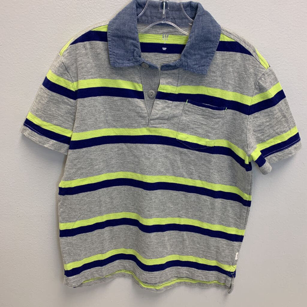 6-7: Striped Slub Polo Shirt
