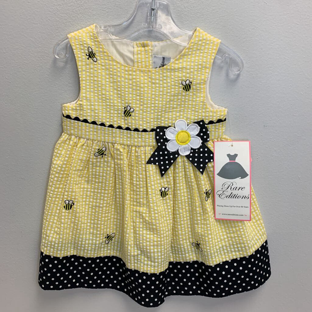 2T: Bumble Bee Seersucker Dress NWT