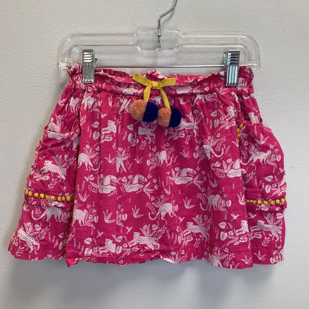 4-5: Tropical Skirt w/ Pom Drawstring