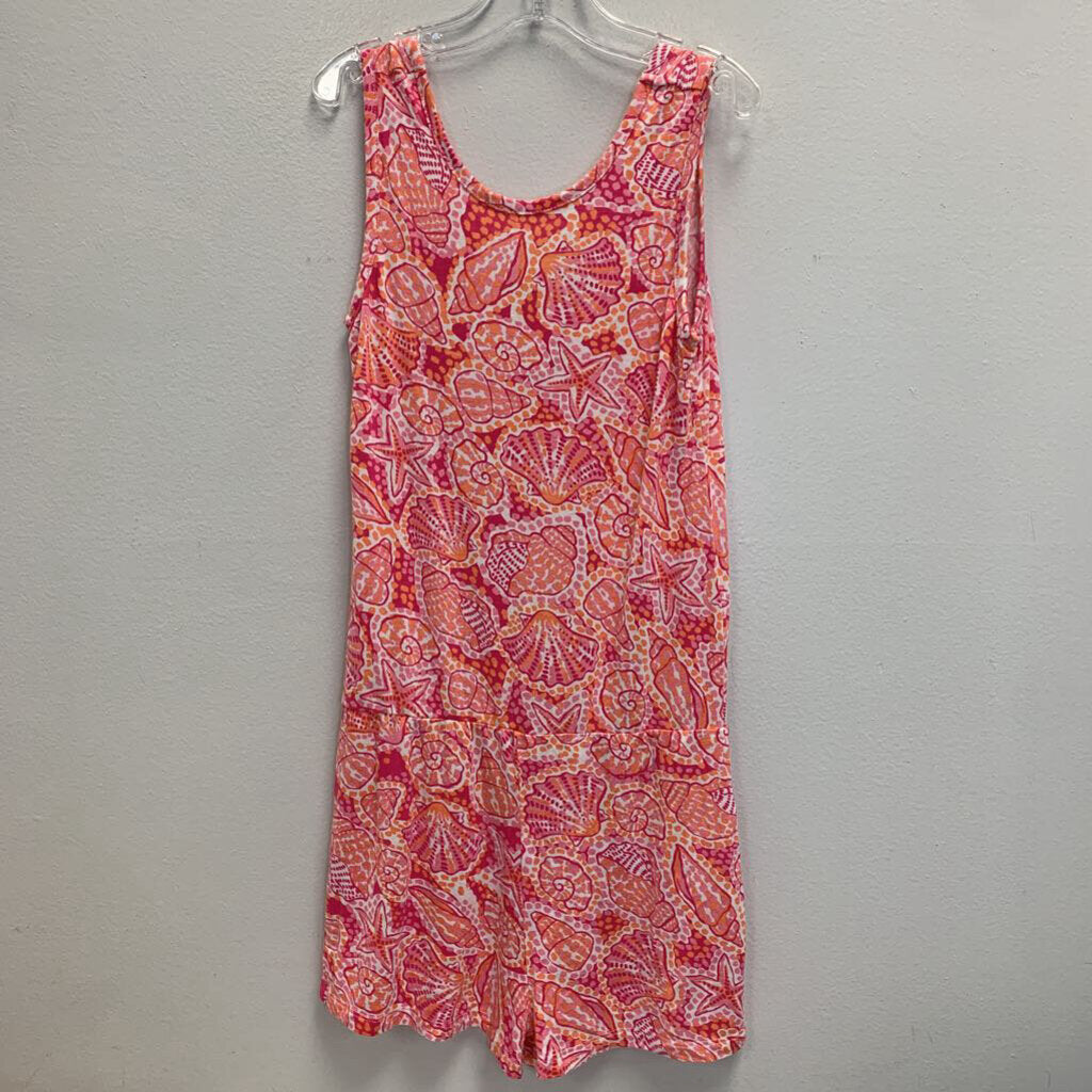 8: Seashells Print Sleeveless Romper