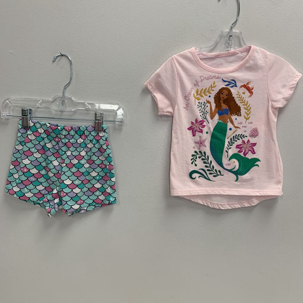 3T: The Little Mermaid Shortie Pajama Set