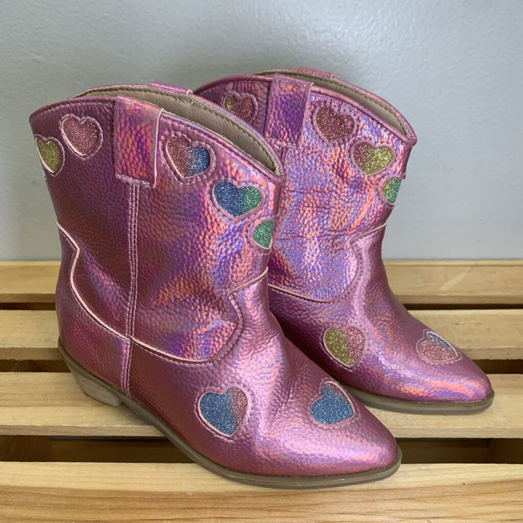 9: Iridescent Heart Cowgirl Boots